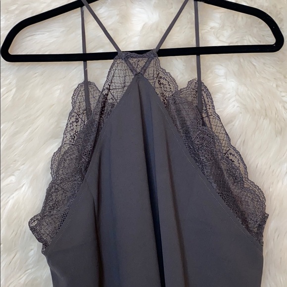 BIBI "LANDON" GRAY LACE CAMI - Picture 5 of 7